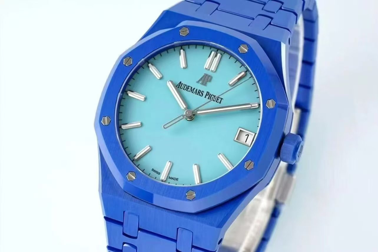 Audemars Piguet-Royal Oak 41mm 15500 Blue Ceramic/Ceramic Tiffany Blue Dial APSF SA4302 Automatic - Image 2
