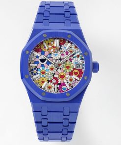 Audemars Piguet-Royal Oak 41mm 15500 Blue Ceramic/Ceramic Sunflower Dial APSF SA4302 Automatic