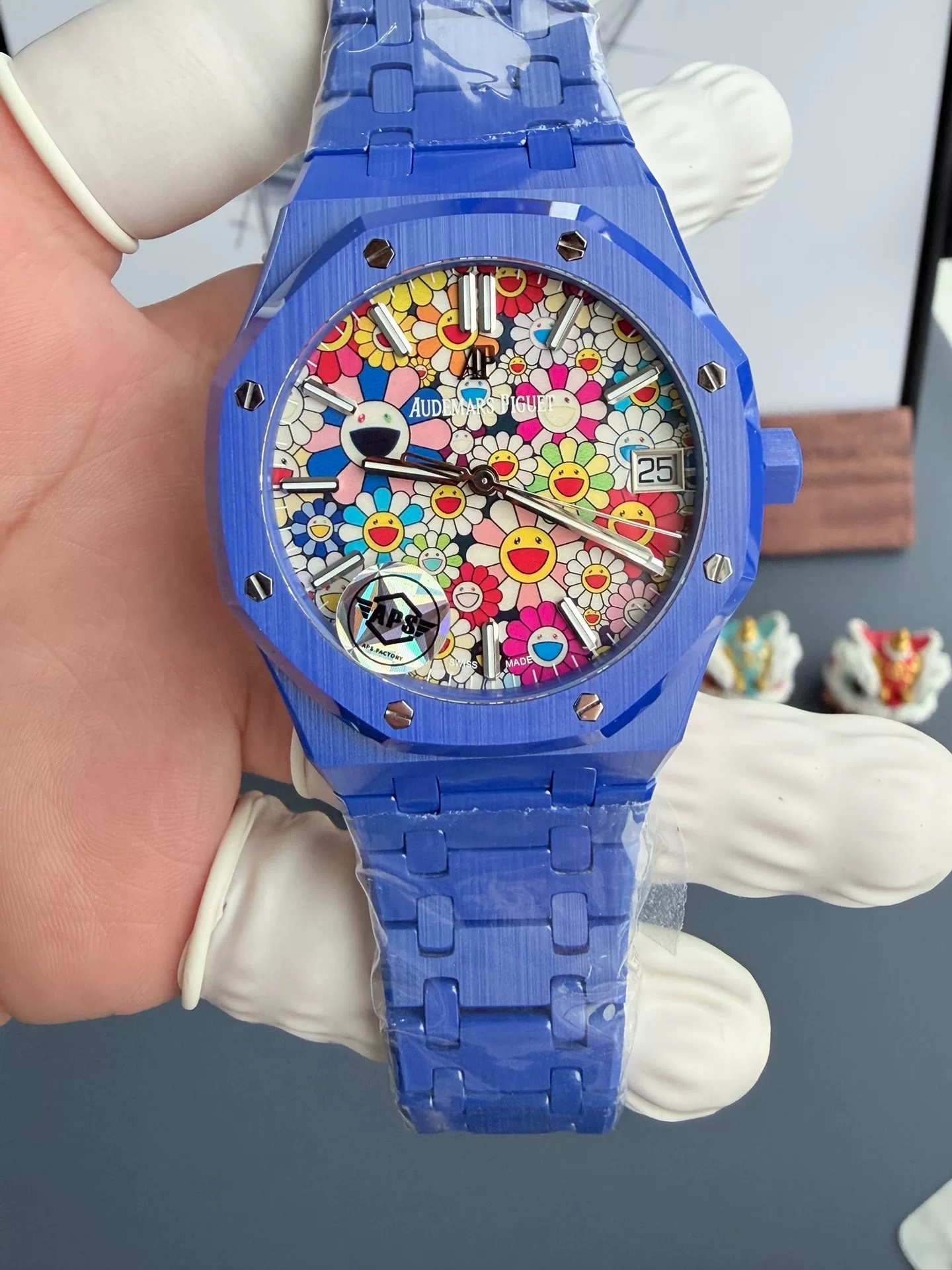 Audemars Piguet-Royal Oak 41mm 15500 Blue Ceramic/Ceramic Sunflower Dial APSF SA4302 Automatic - Image 10