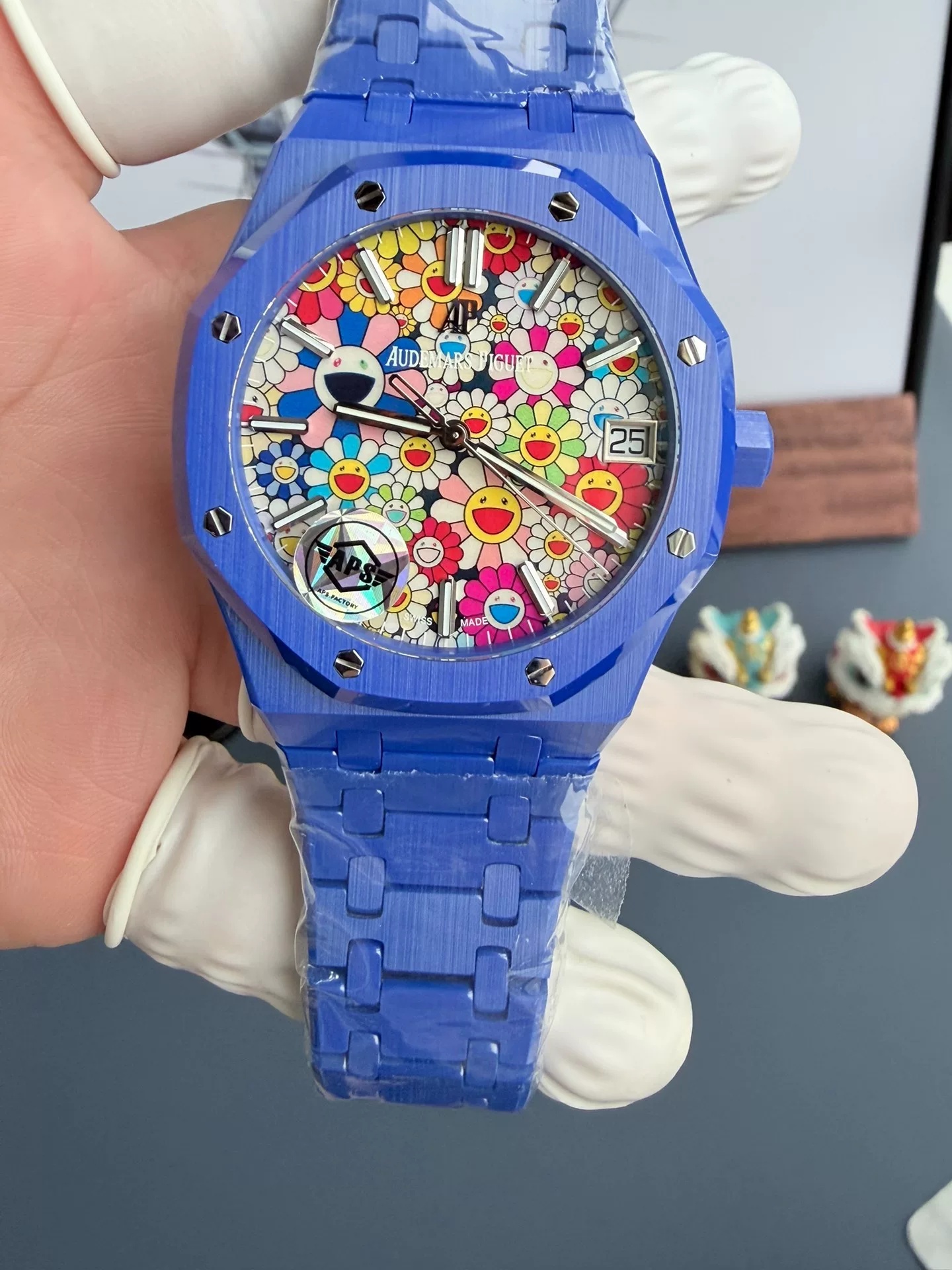 Audemars Piguet-Royal Oak 41mm 15500 Blue Ceramic/Ceramic Sunflower Dial APSF SA4302 Automatic - Image 11