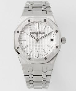 Audemars Piguet-Royal Oak 41mm 15510 Stainless Steel/Steel White Dial Stick Markers APSF SA4302 Automatic