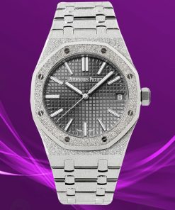 Audemars Piguet-Royal Oak 15510 41mm Frosted Stainless Steel/Steel Grey Dial/Stick Markers APSF A4302 Automatic
