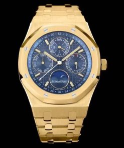 Audemars Piguet-Royal Oak Perpetual Calendar 41mm 26574ST Yellow Gold/Yellow Gold  Blue Dial BBSF A5134 Automatic