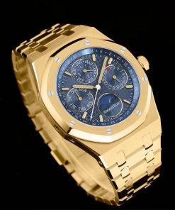 Alternative view of Audemars Piguet-Royal Oak Perpetual Calendar 41mm 26574ST Yellow Gold/Yellow Gold  Blue Dial BBSF A5134 Automatic
