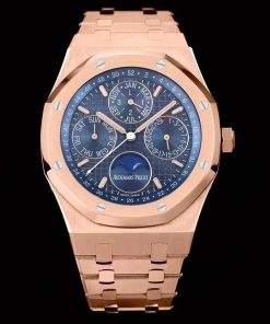 Audemars Piguet-Royal Oak Perpetual Calendar 41mm 26574ST Rose Gold/Rose Gold Blue Dial BBSF A5134 Automatic