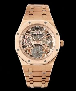 Audemars Piguet-Royal Oak 26735SG 41mm Rose Gold/Rose Gold Skeleton Dial APPF Tourbillon Automatic