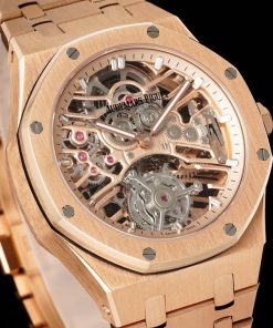 Alternative view of Audemars Piguet-Royal Oak 26735SG 41mm Rose Gold/Rose Gold Skeleton Dial APPF Tourbillon Automatic