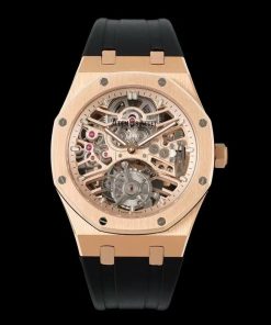Audemars Piguet-Royal Oak 26735SG 41mm Rose Gold/Rubber Skeleton Dial APPF Tourbillon Automatic