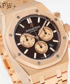Alternative view of Audemars Piguet-Royal Oak Chronograph 26331OR 41mm Rose Gold/Rose Gold Brown Dial APWF DD4801 Automatic