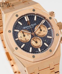 Alternative view of Audemars Piguet-Royal Oak Chronograph 26331OR 41mm Rose Gold/Rose Gold Blue Dial APWF DD4801 Automatic