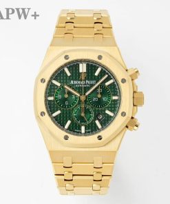 Audemars Piguet-Royal Oak Chronograph 26331OR 41mm Yellow Gold/Yellow Gold Green Dial APWF DD4801 Automatic