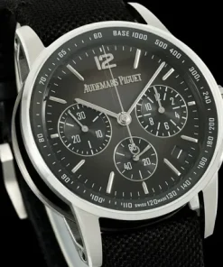 Alternative view of Audemars Piguet-Code11.59 Chronograph 26393 41mm Stainless Steel/Leather Gradient Black Dial APPF A7750 Automatic