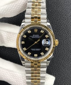 Rolex-Datejust 116233 36mm Jubilee Yellow Gold/Steel Black Dial Diamond Markers EWF DD3235 Automatic