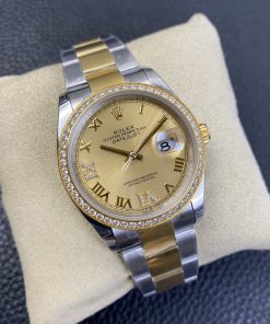 Alternative view of Rolex-Datejust 116243 36mm Oyster Diamonds Yellow Gold/Steel Gold Dial Roman Markers EWF VR3235 Automatic