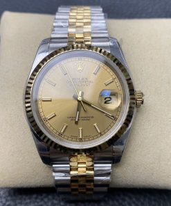 Rolex-Datejust 116233 36mm Jubilee Yellow Gold/Steel Gold Dial Stick Markers EWF VR3235 Automatic