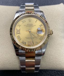 Rolex-Datejust 116233 36mm Oyster Yellow Gold/Steel Gold Dial Roman Markers EWF VR3235 Automatic