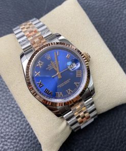 Alternative view of Rolex-Datejust 116231 36mm Jubilee Rose Gold/Steel Blue Dial Roman Markers EWF VR3235 Automatic