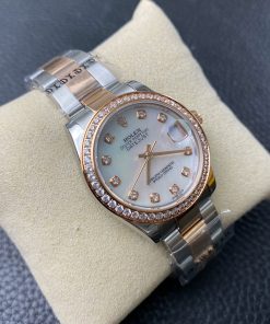 Alternative view of Rolex-Datejust 126281 36mm Diamonds Oyster Rose Gold/Steel Mother-Of-Pearl Dial Diamond Markers EWF VR3235 Automatic