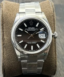 Rolex-Datejust 126200 36mm Oyster stainless Steel/Steel Black Dial Stick Markers VSF DD3235 Automatic