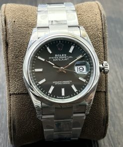 Rolex-Datejust 126200 36mm Oyster stainless Steel/Steel Grey Dial Stick Markers VSF DD3235 Automatic (Copy)