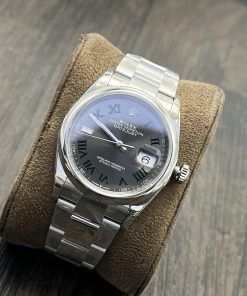 Alternative view of Rolex-Datejust 126200 36mm Oyster stainless Steel/Steel Grey Wimbledon Dial Roman Markers VSF DD3235 Automatic