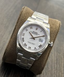 Alternative view of Rolex-Datejust 126234 36mm Oyster stainless Steel/Steel White Dial Roman Markers VSF DD3235 Automatic