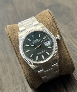 Alternative view of Rolex-Datejust 126234 36mm Oyster stainless Steel/Steel Green Dial Stick Markers VSF DD3235 Automatic