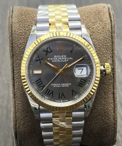Rolex-Datejust 126233 36mm Jubilee Yellow Gold/Steel Grey Wimbledon Dial Roman Markers VSF DD3235 Automatic
