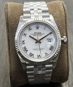 Rolex-Datejust 126234 36mm Jubilee stainless Steel/Steel White Dial Roman Markers VSF DD3235 Automatic