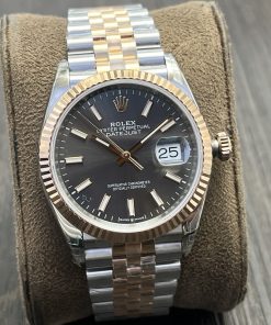 Rolex-Datejust 126231 36mm Jubilee Rose Gold/Steel Grey Dial Stick Markers VSF DD3235 Automatic
