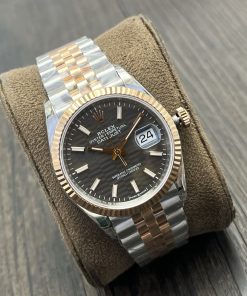 Alternative view of Rolex-Datejust 126331 36mm Jubilee Rose Gold/Steel Grey Textured Dial Stick Markers VSF DD3235 Automatic