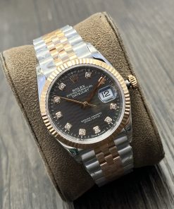 Alternative view of Rolex-Datejust 126231 36mm Jubilee Rose Gold/Steel Grey Textured Dial Diamond Markers VSF DD3235 Automatic