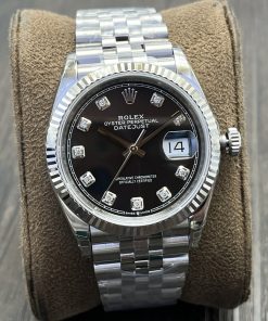 Rolex-Datejust 126334 36mm Jubilee Stainless Steel/Steel Black Dial Diamond Markers VSF DD3235 Automatic