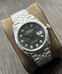 Alternative view of Rolex-Datejust 126234 36mm Jubilee Stainless Steel/Steel Green Palm Motif Dial Diamond Markers VSF DD3235 Automatic