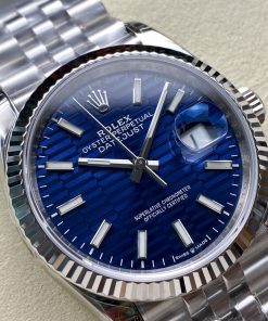Alternative view of Rolex-Datejust 126234 36mm Jubilee Stainless Steel/Steel Blue Textured Dial Stick Markers VSF DD3235 Automatic