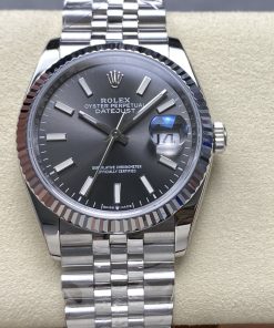Rolex-Datejust 126234 36mm Jubilee Stainless Steel/Steel Grey Dial Stick Markers VSF DD3235 Automatic