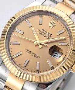 Alternative view of Rolex-Datejust 126333 41mm Oyster Yellow Gold/Steel Gold Dial Stick Markers Clean DD3235 Automatic