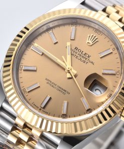 Alternative view of Rolex-Datejust 126333 41mm Jubilee Yellow Gold/Steel Champagne(Gold) Dial Stick Markers Clean DD3235 Automatic