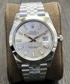 Rolex-Datejust 126300 41mm Jubilee Stainless Steel/Steel Silver Dial Stick Markers VSF DD3235 Automatic