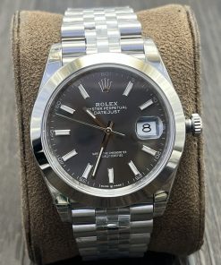 Rolex-Datejust 126300 41mm Jubilee Stainless Steel/Steel Grey Dial Stick Markers VSF DD3235 Automatic