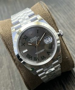 Alternative view of Rolex-Datejust 126300 41mm Jubilee Stainless Steel/Steel Grey Wimbledon Dial Roman Markers VSF DD3235 Automatic
