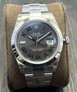 Rolex-Datejust 126300 41mm Oyster Stainless Steel/Steel Grey Wimbledom Dial Roman Markers VSF DD3235 Automatic