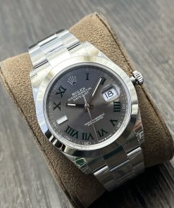 Alternative view of Rolex-Datejust 126300 41mm Oyster Stainless Steel/Steel Grey Wimbledom Dial Roman Markers VSF DD3235 Automatic