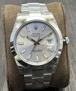 Rolex-Datejust 126300 41mm Oyster Stainless Steel/Steel Silver Dial Stick Markers VSF DD3235 Automatic
