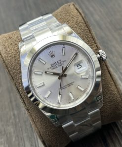 Alternative view of Rolex-Datejust 126300 41mm Oyster Stainless Steel/Steel Silver Dial Stick Markers VSF DD3235 Automatic
