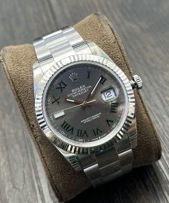 Alternative view of Rolex-Datejust 126334 41mm Oyster Stainless Steel/Steel Grey Wimbledon Dial With Roman Markers VSF DD3235 Automatic
