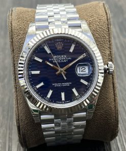 Rolex-Datejust 126334 41mm Jubilee Stainless Steel/Steel Blue Fluted Dial Stick Markers VSF DD3235 Automatic
