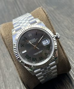 Alternative view of Rolex-Datejust 126334 41mm Jubilee Stainless Steel/Steel Grey Wimbledon Dial With Roman Markers VSF DD3235 Automatic