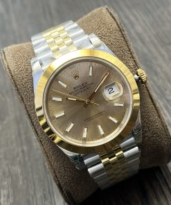 Alternative view of Rolex-Datejust 126303 41mm Jubilee Yellow Gold/Steel Champagne Gold Dial Stick Markers VSF DD3235 Automatic