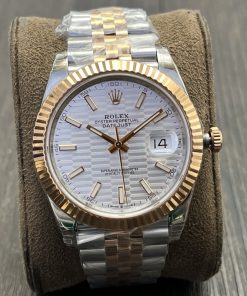 Rolex-Datejust 126331 41mm Jubilee Rose Gold/Steel White Fluted Dial Stick Markers VSF DD3235 Automatic